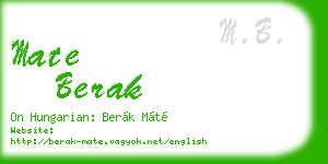 mate berak business card